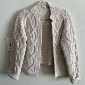 Mango Cream Cable Knit Sweater